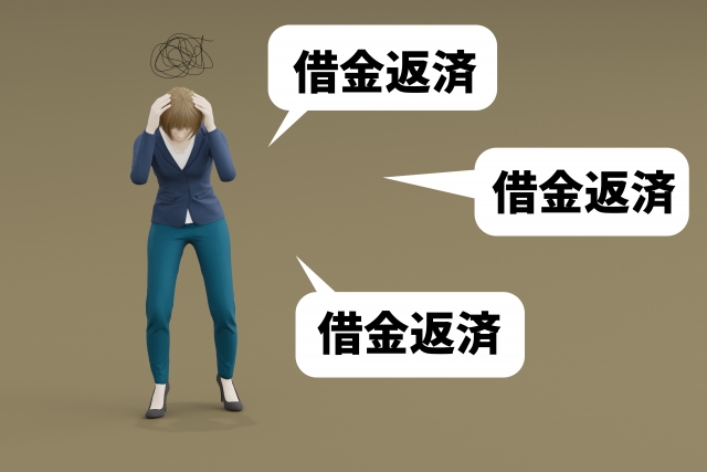 お金を手に頭を抱える。和光市で債務整理の無料相談ができます